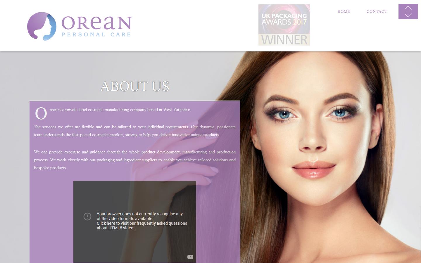 Orean Personal Care Ltd Website
