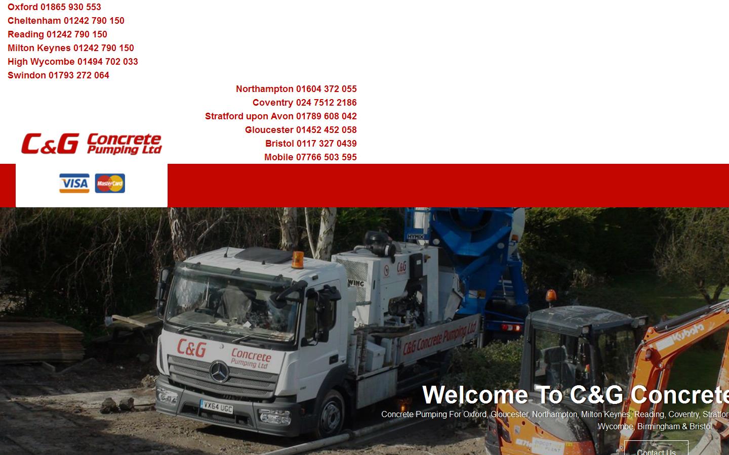 C&G Concrete Pumping Ltd Website