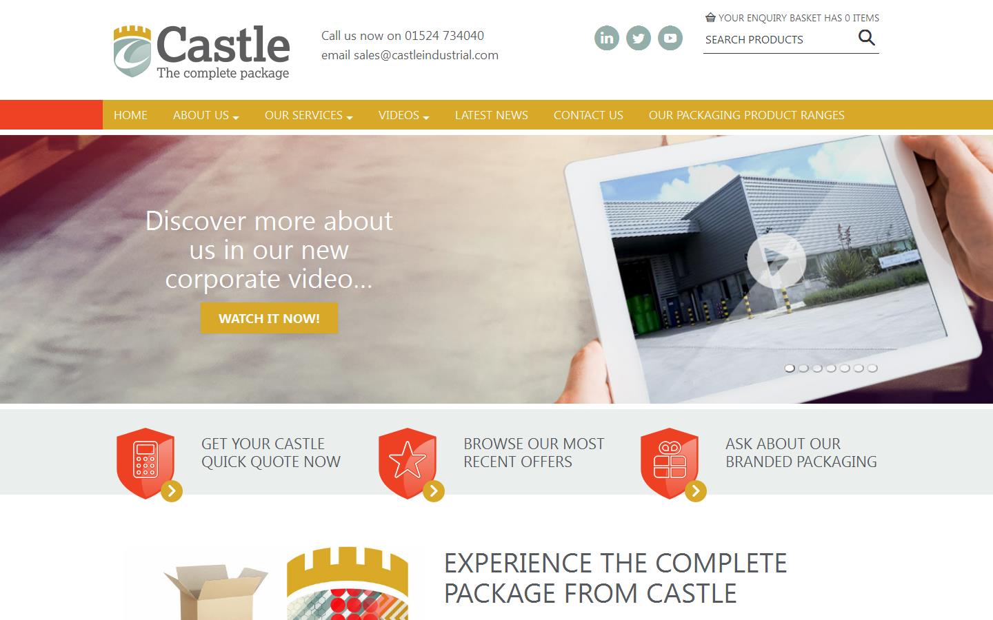 Castle Industrial Supplies Website