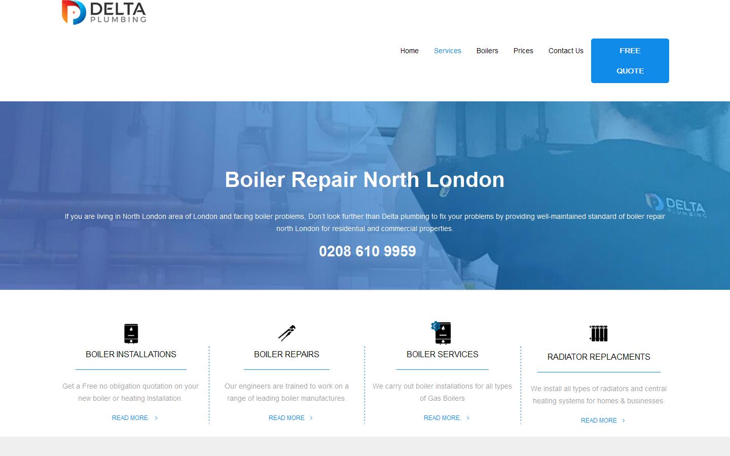 Delta Plumbing Ltd Website