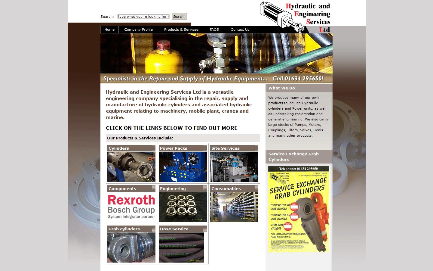 Hydraulic and Engineering Services Ltd Website