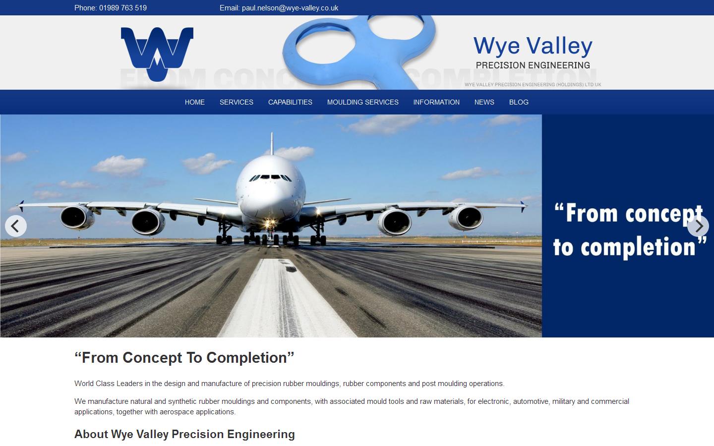 Wye Valley Precision Engineering Website
