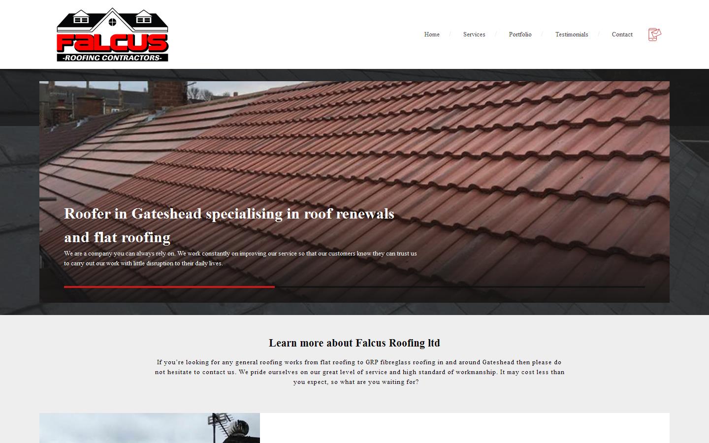 Falcus Roofing Ltd Website