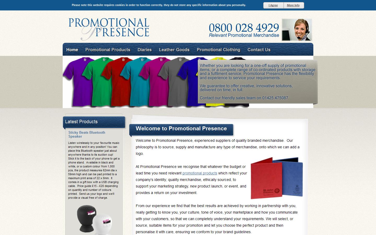 Promotional Presence Website