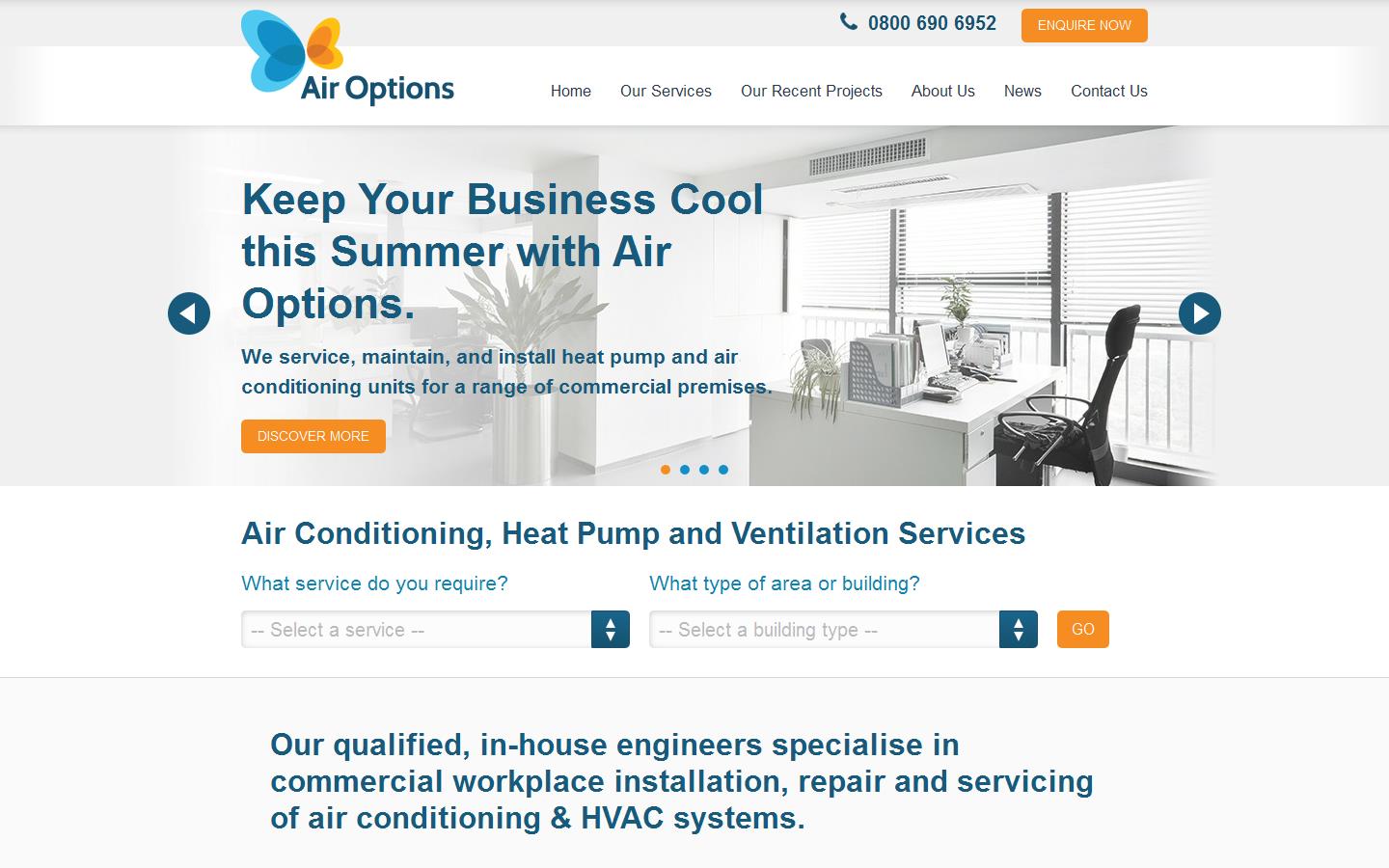 Air Options Ltd Website