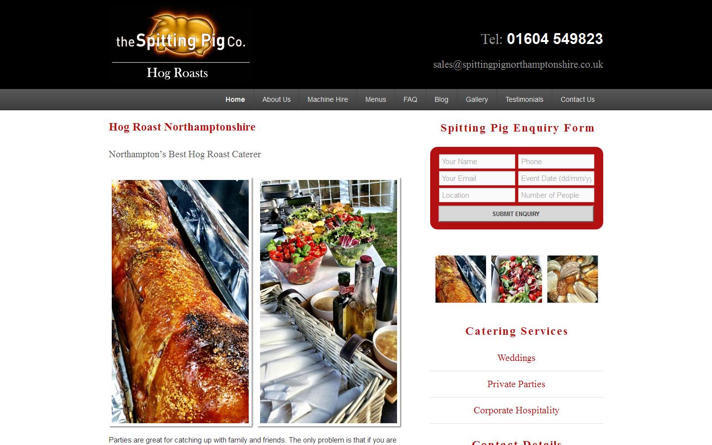 Spitting Pig Northamptonshire Website