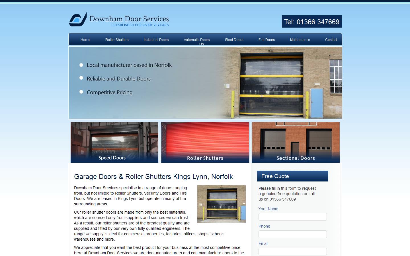 Downham Door Services Website