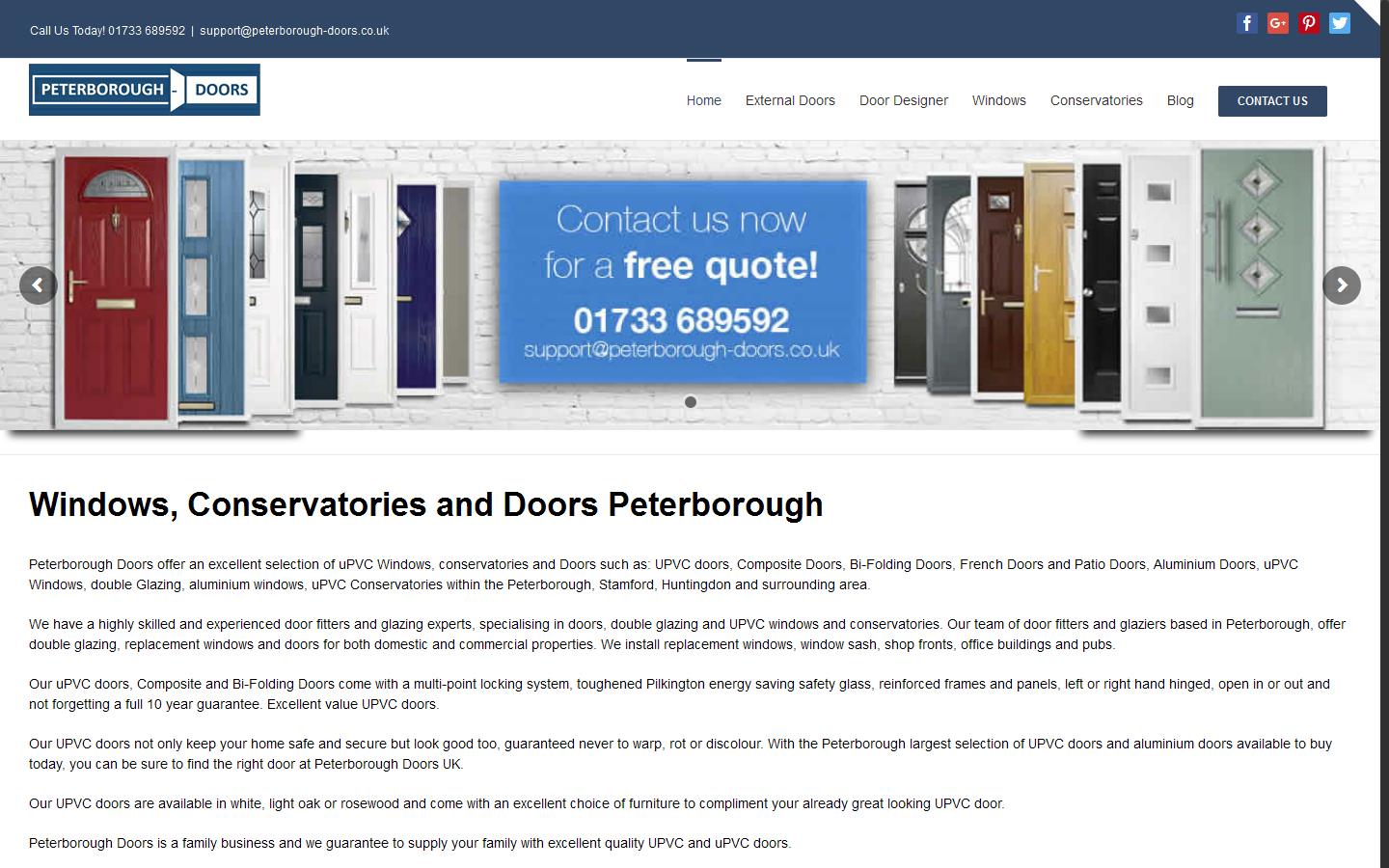 Peterborough Doors Website