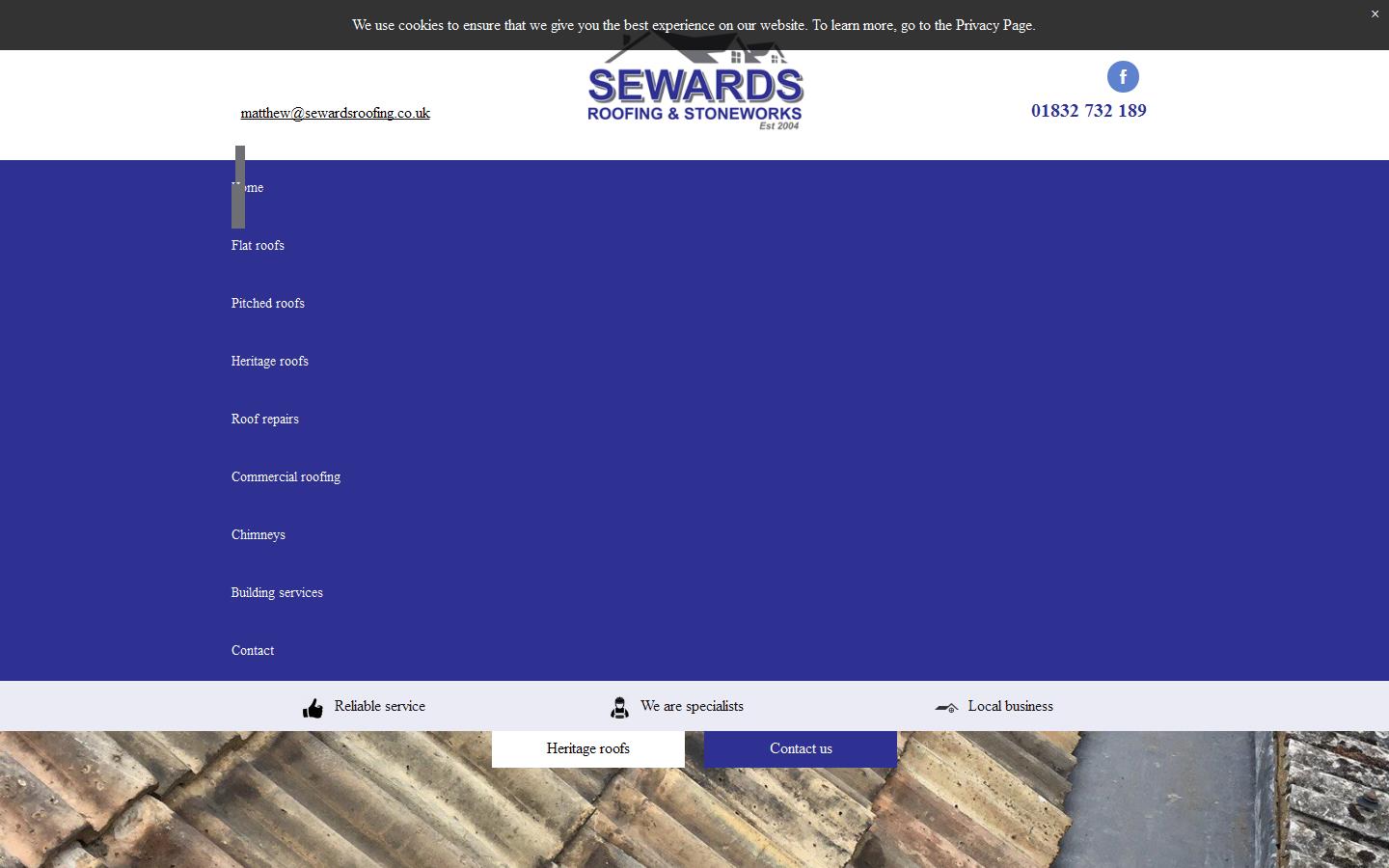 Sewards Roofing Stoneworks Website