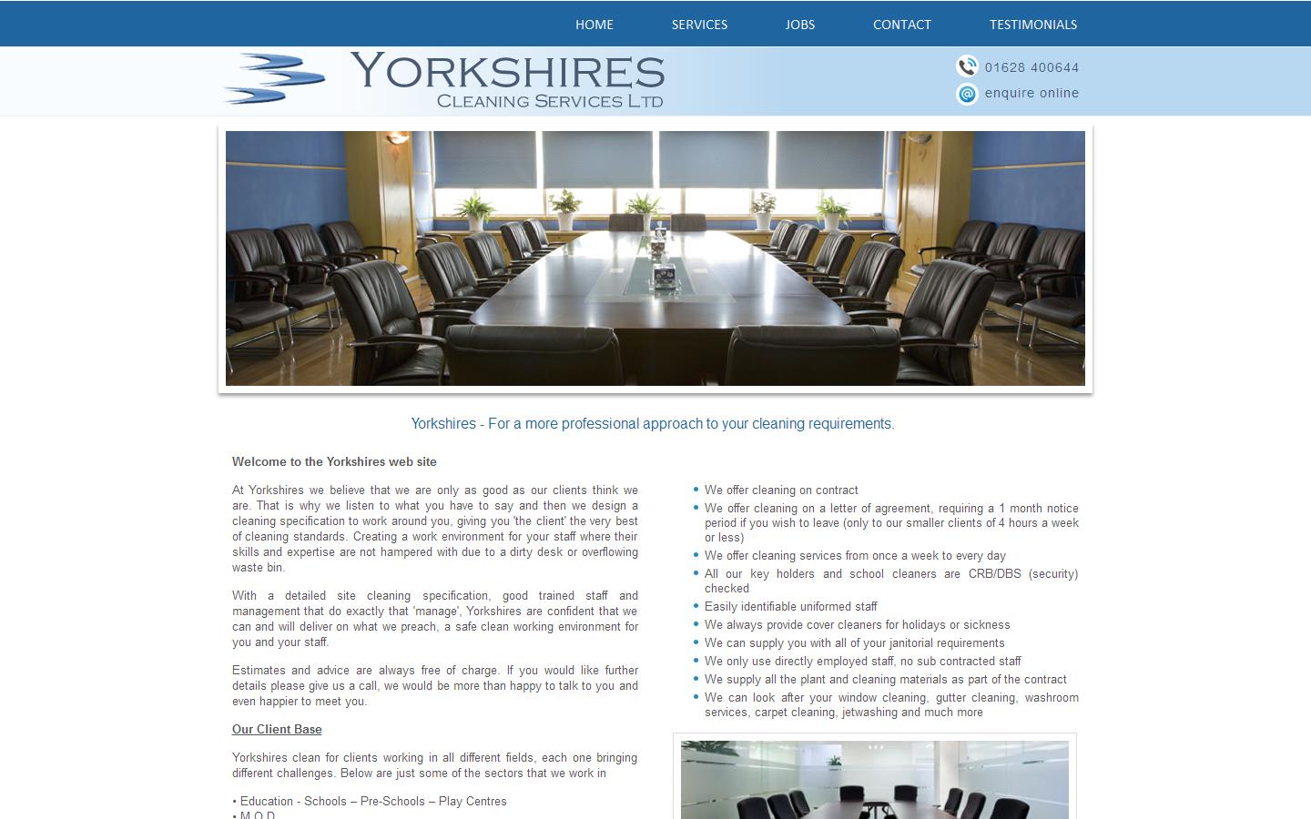 Yorkshires Cleaning Services Ltd Website