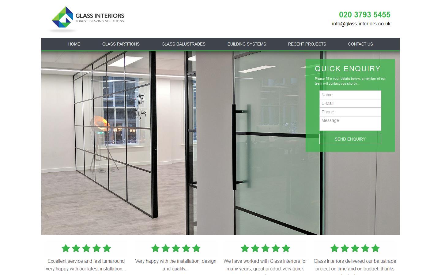 Glass Interiors  Website