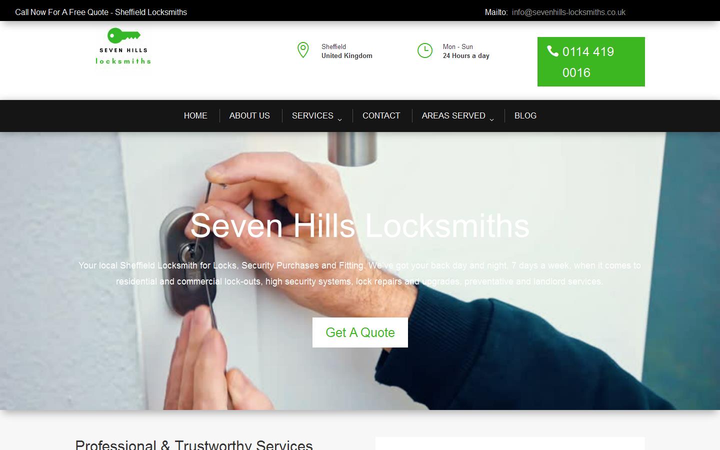 Seven Hills Locksmiths Website