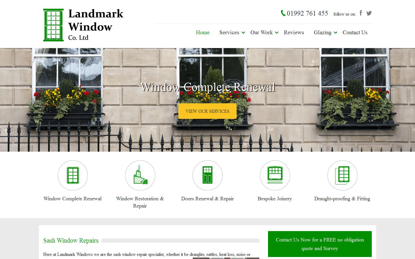 Landmark Window Company Ltd Website