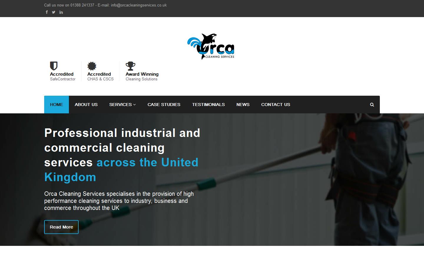 Orca Cleaning Services  Website