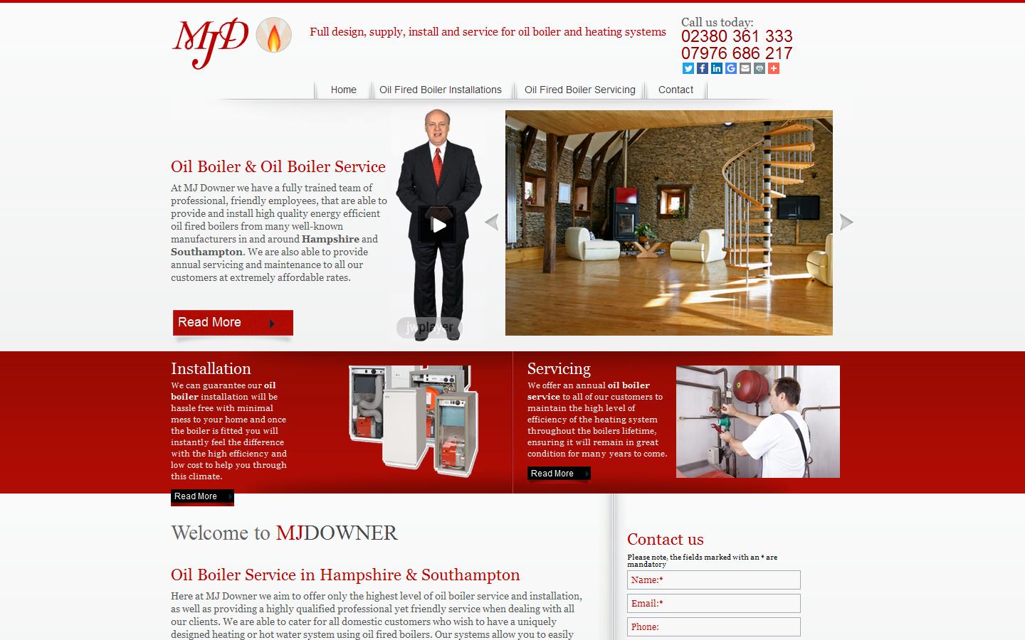 M J Downer Ltd Website