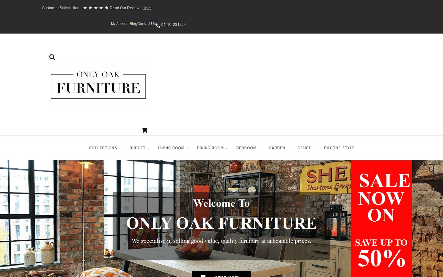 Only Oak Furniture Website