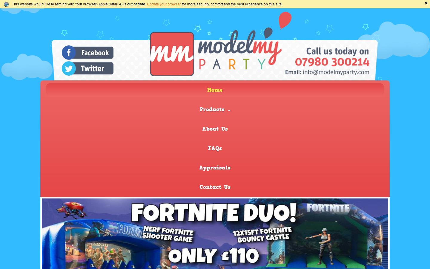 Model My Party Website