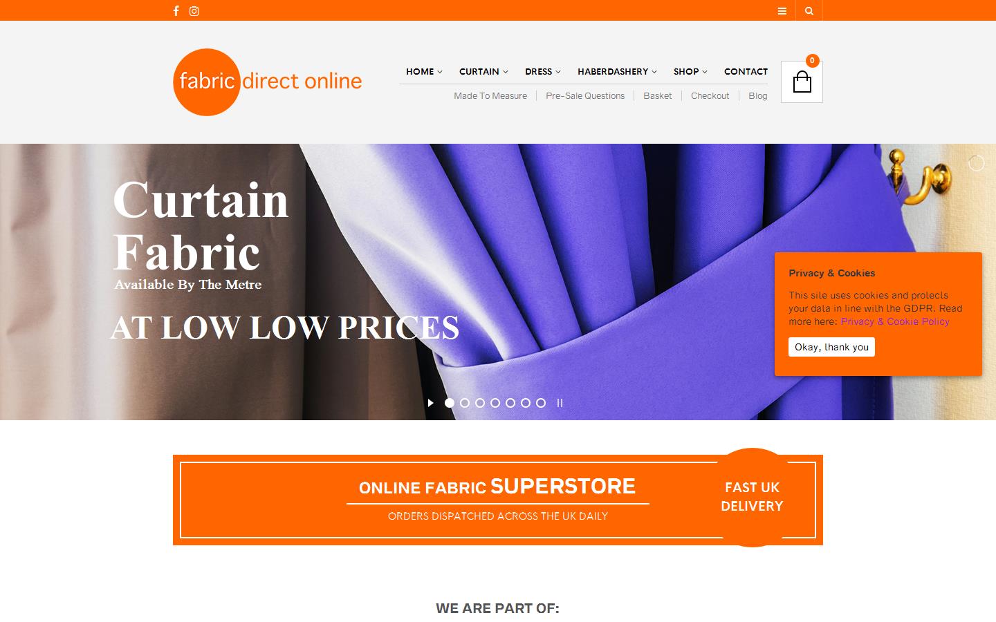 Fabric Direct Online Website