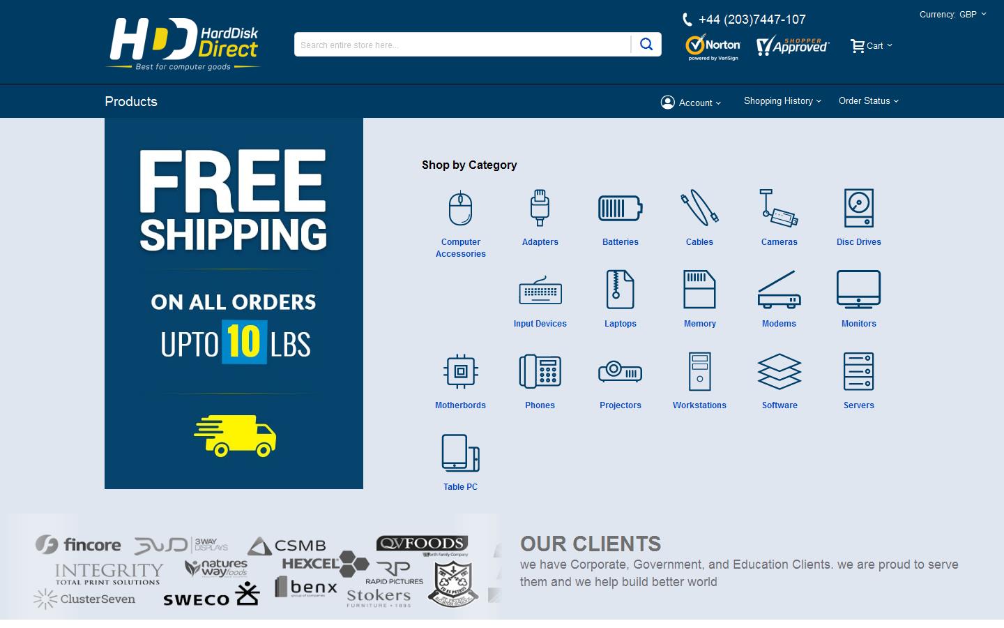 Hard Disk Direct UK Website