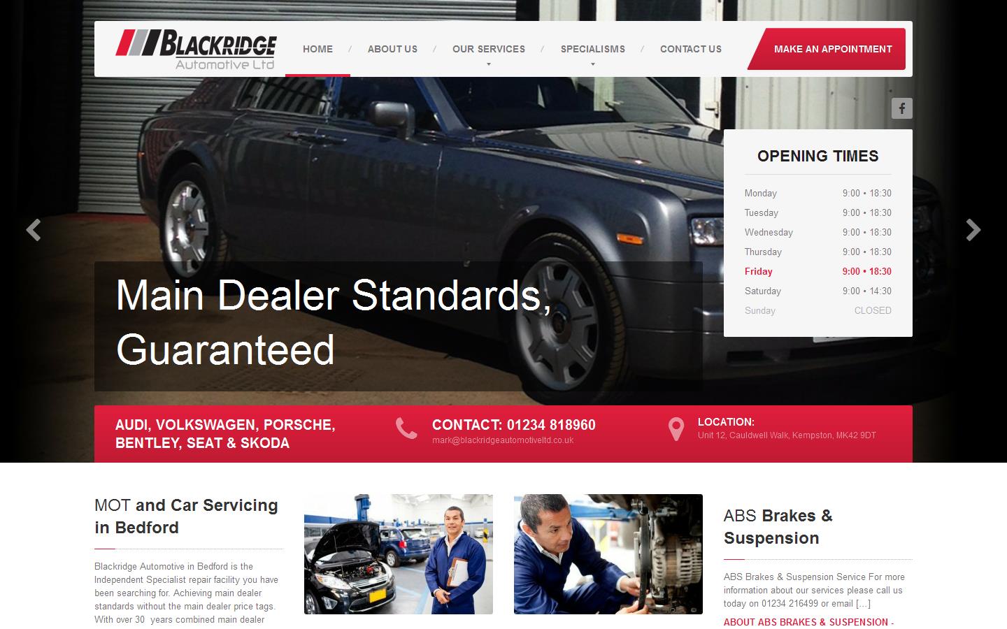 Blackridge Automotive Ltd Website