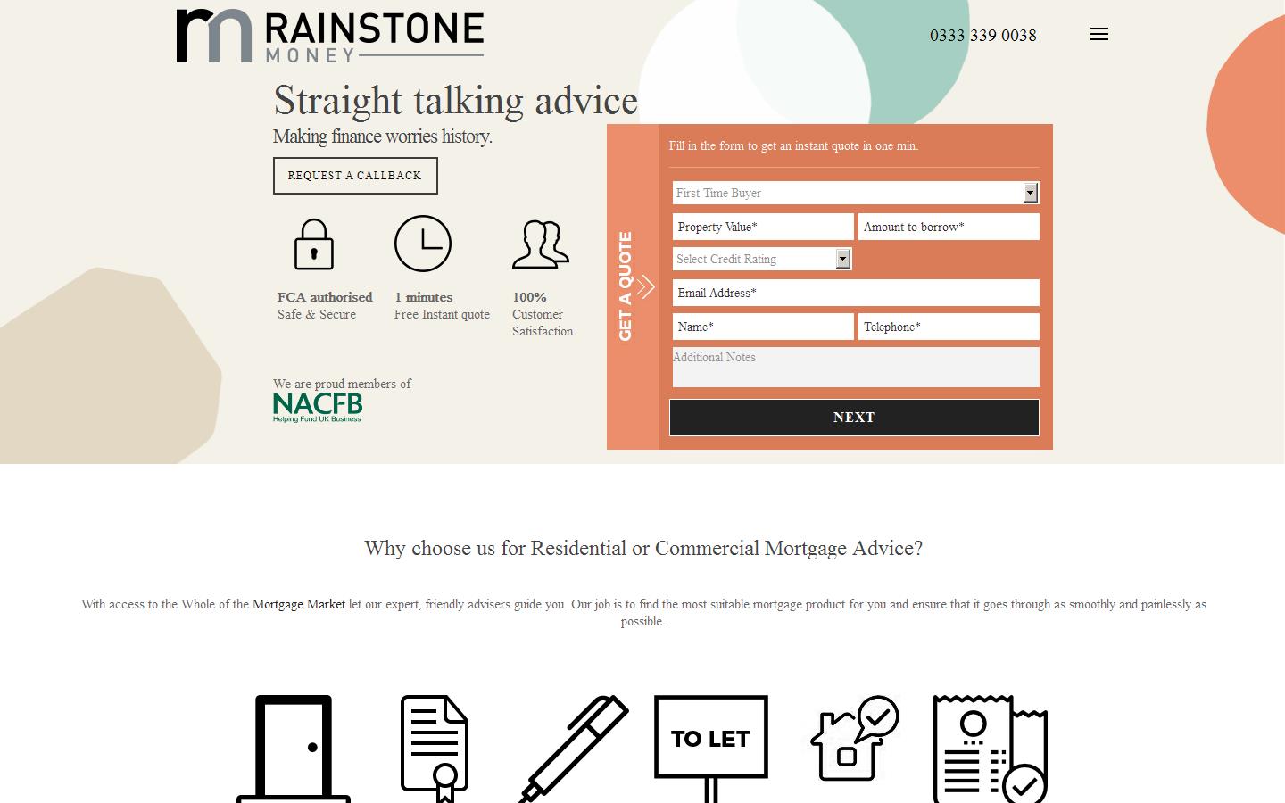Rainstone Money Website
