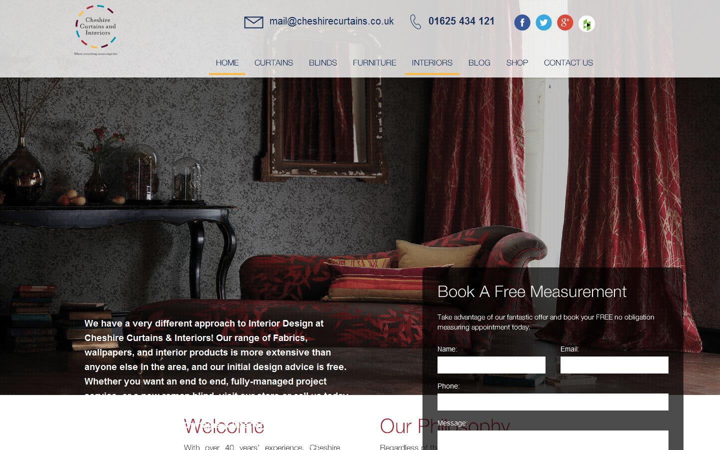 Cheshire Curtains & Interiors Website