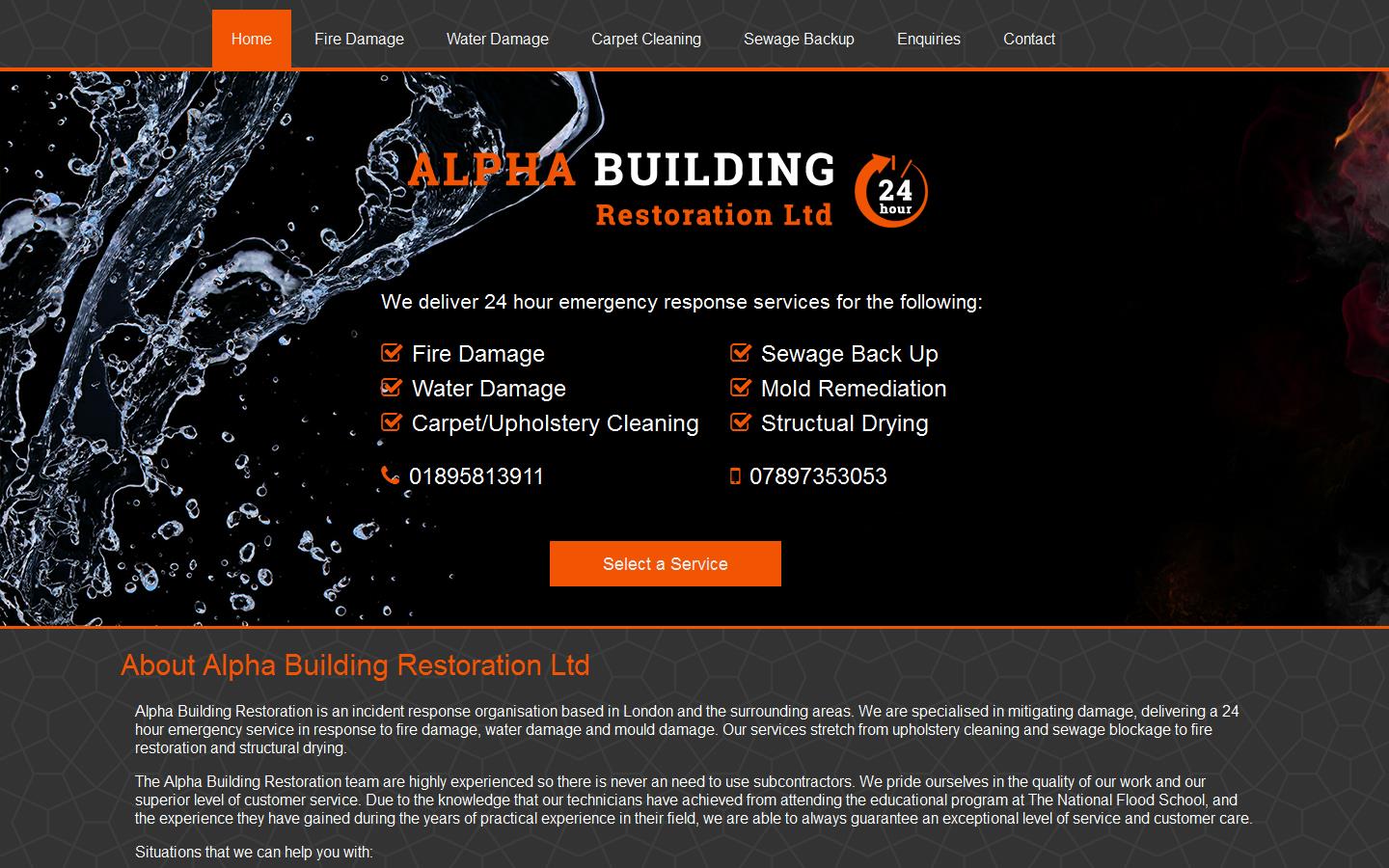 Alpha Building Restoration Ltd Website