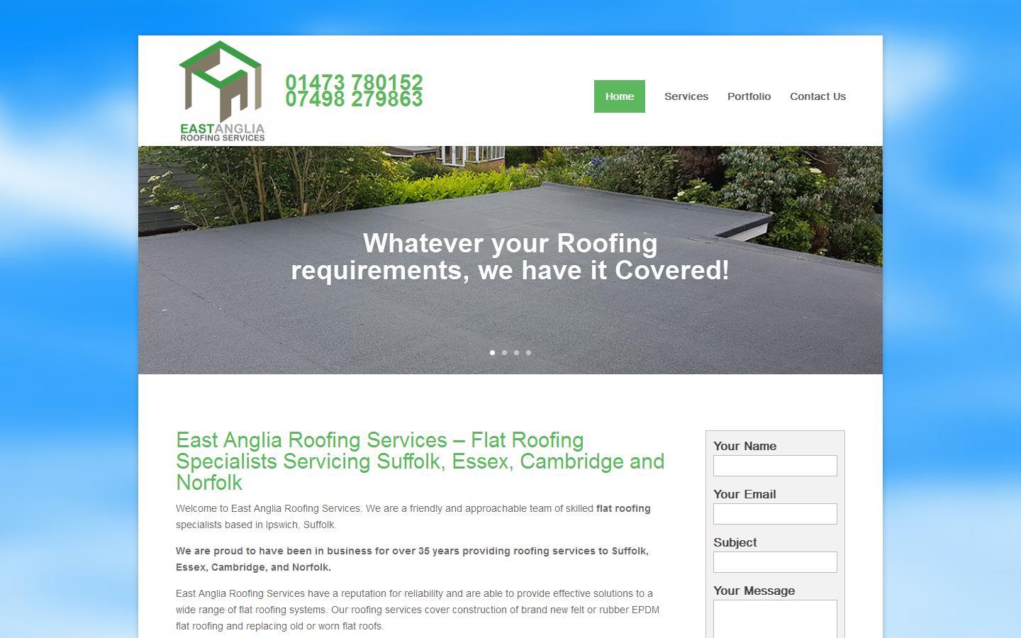 East Anglia Roofing Services Website