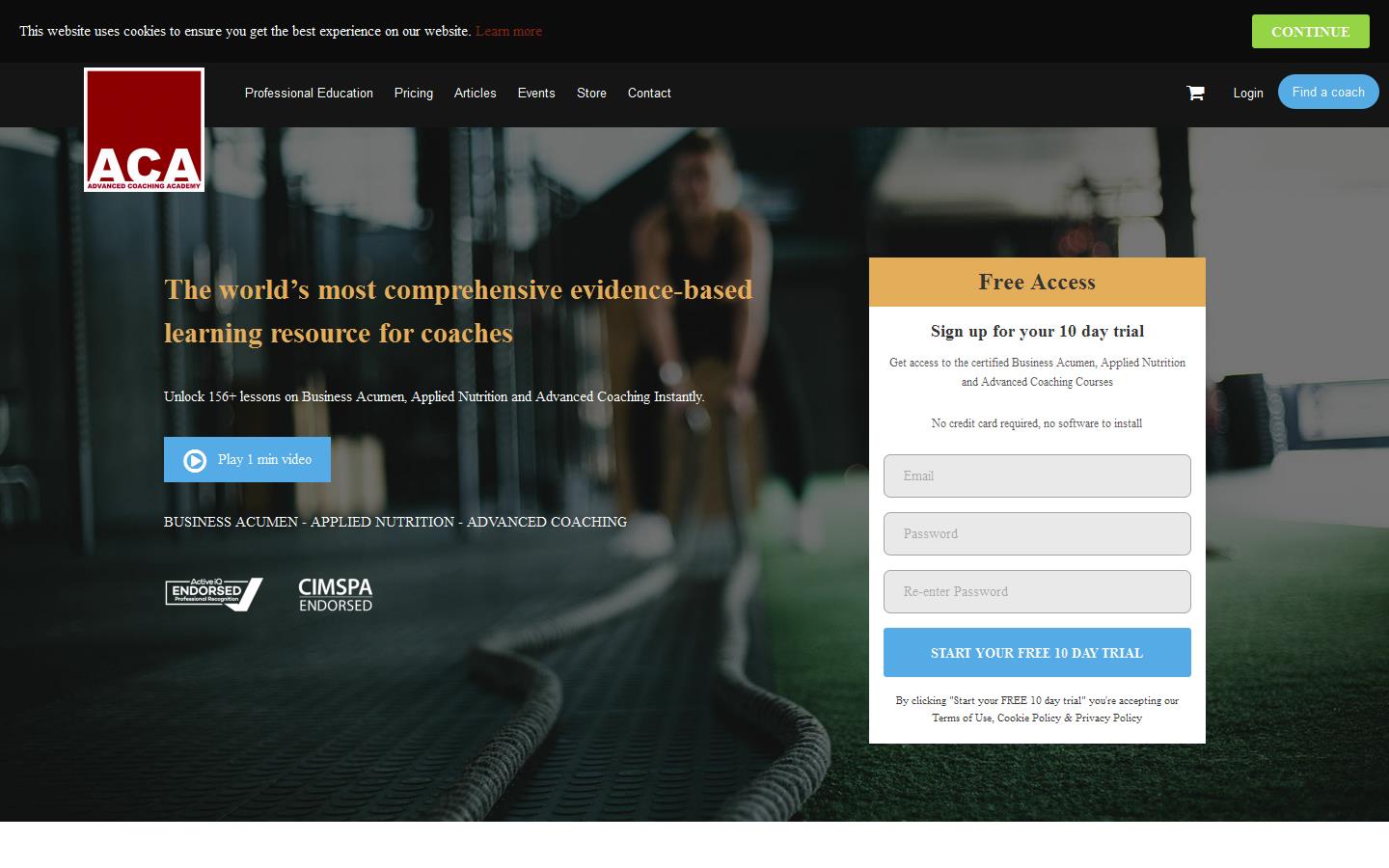 Advanced Coaching Academy Website