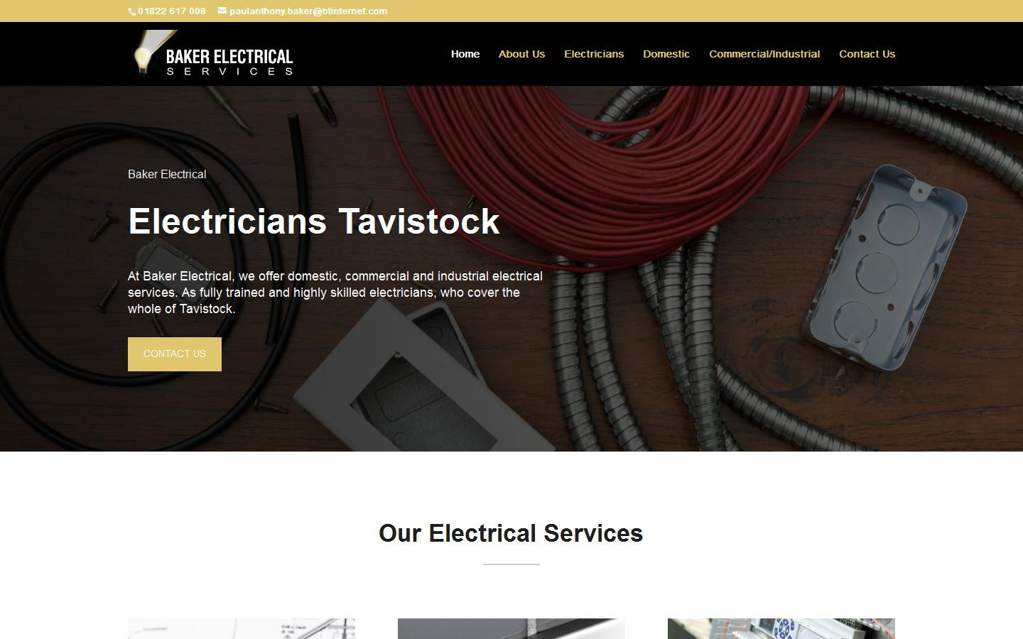 Baker Electrical Services Website