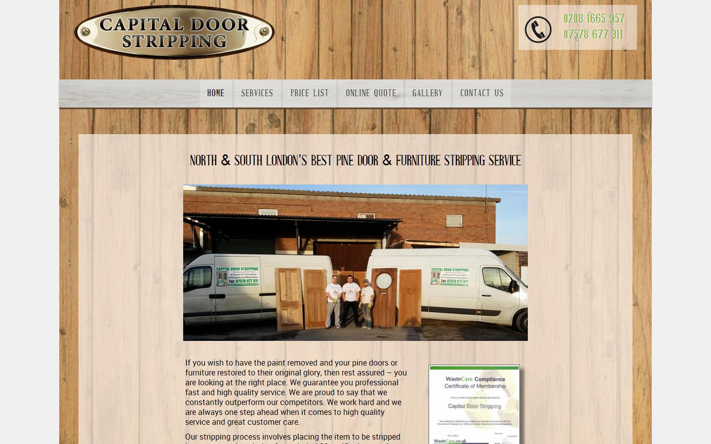 Capital Door Stripping Website
