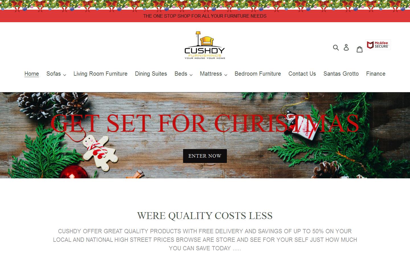 Cushdy Furnishings Website