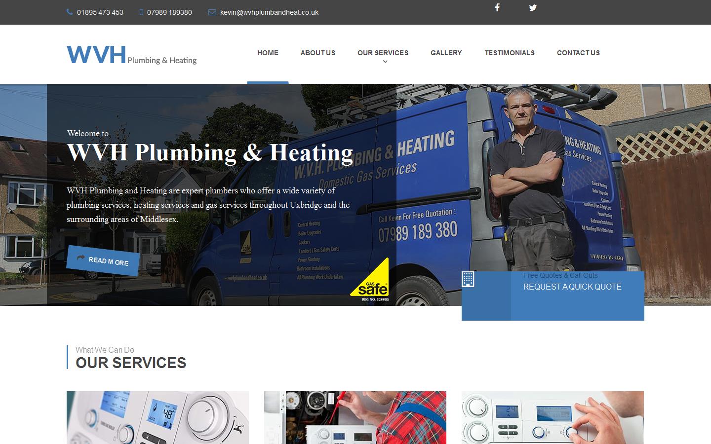 WVH Plumbing & Heating Website