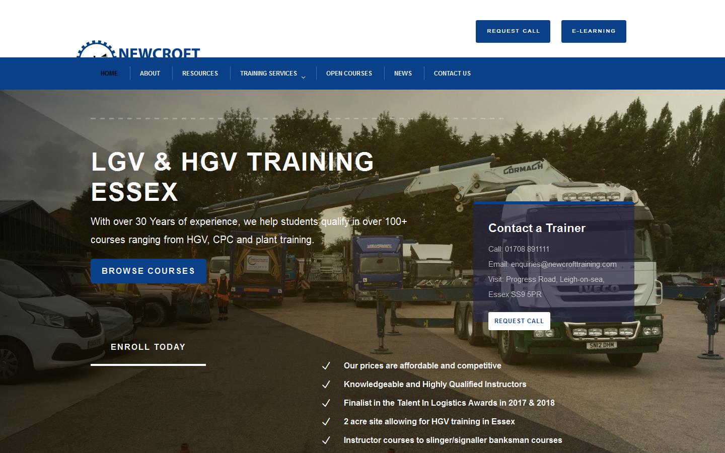 Newcroft Training Website