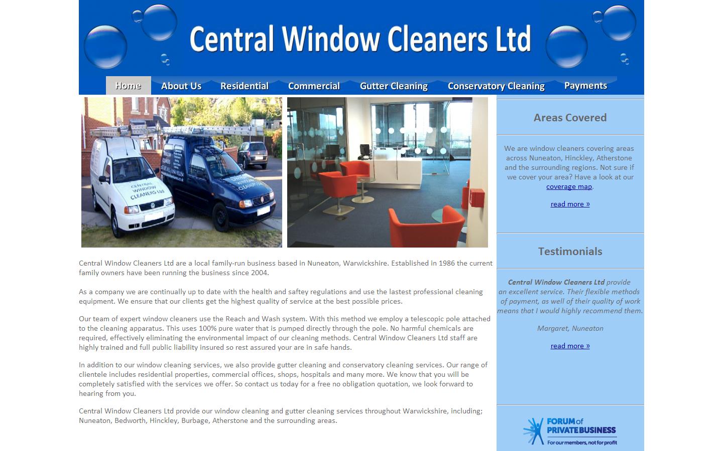 Central Window Cleaners Ltd Website