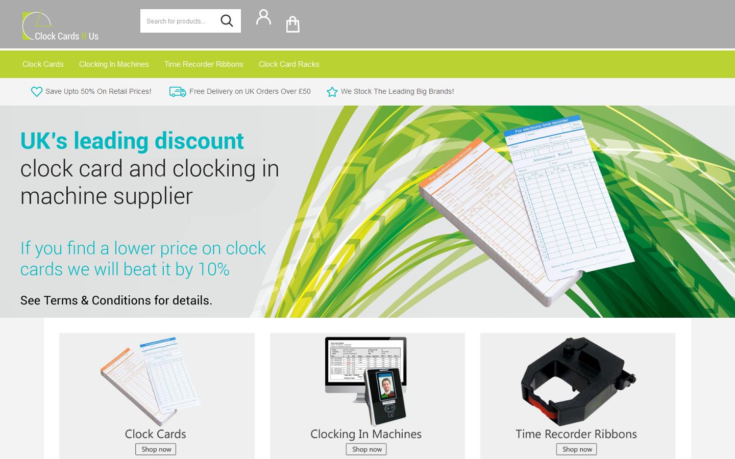 Clock Cards R Us Website