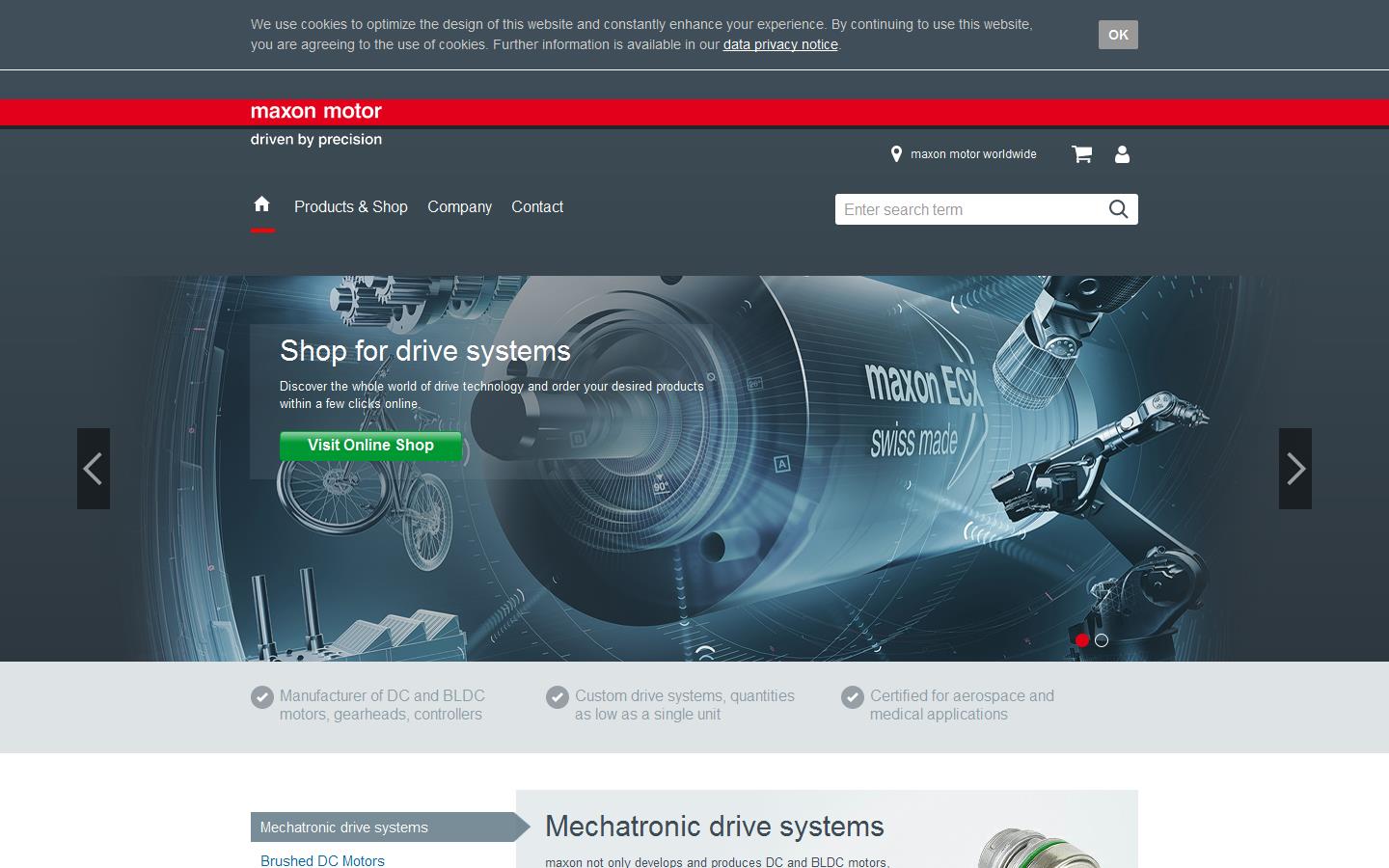 Maxon Motor UK Ltd Website