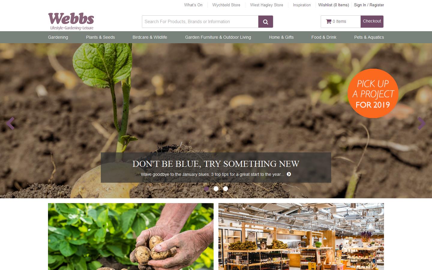 Webbs Garden Centre Website