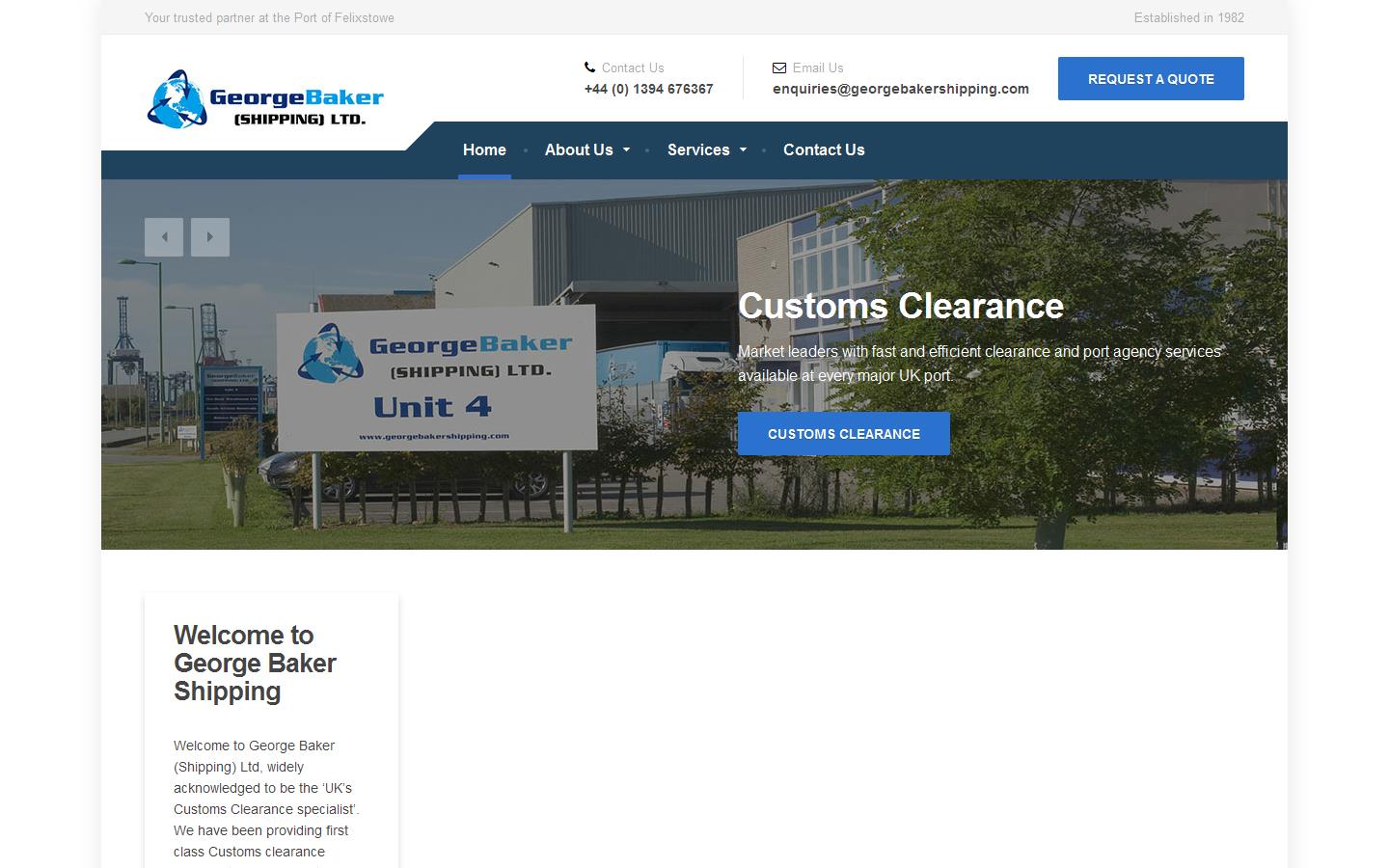 George Baker Shipping Ltd Website