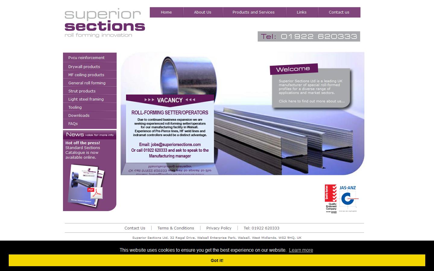 Superior Sections Website