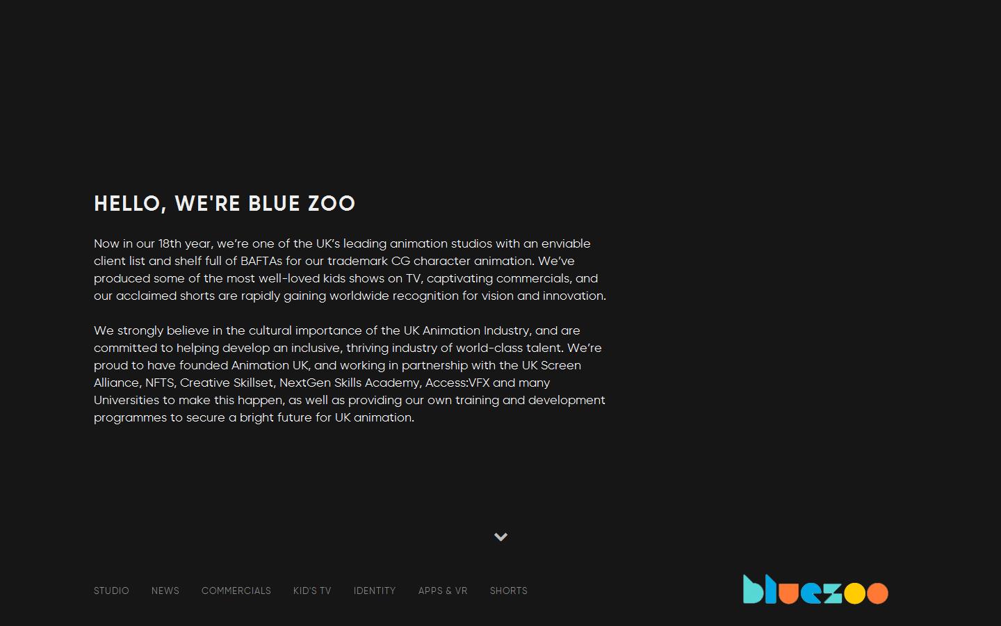 Blue Zoo Production Website