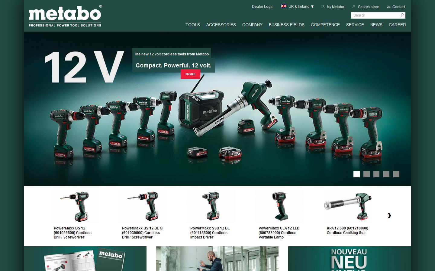 Metabo UK Ltd Website