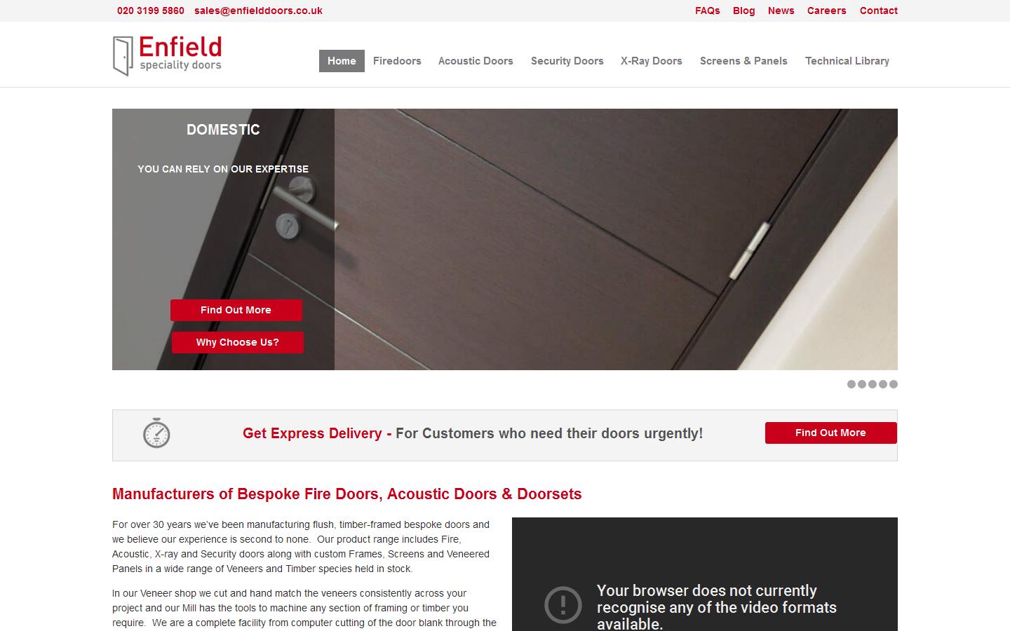 Enfield Speciality Doors Website