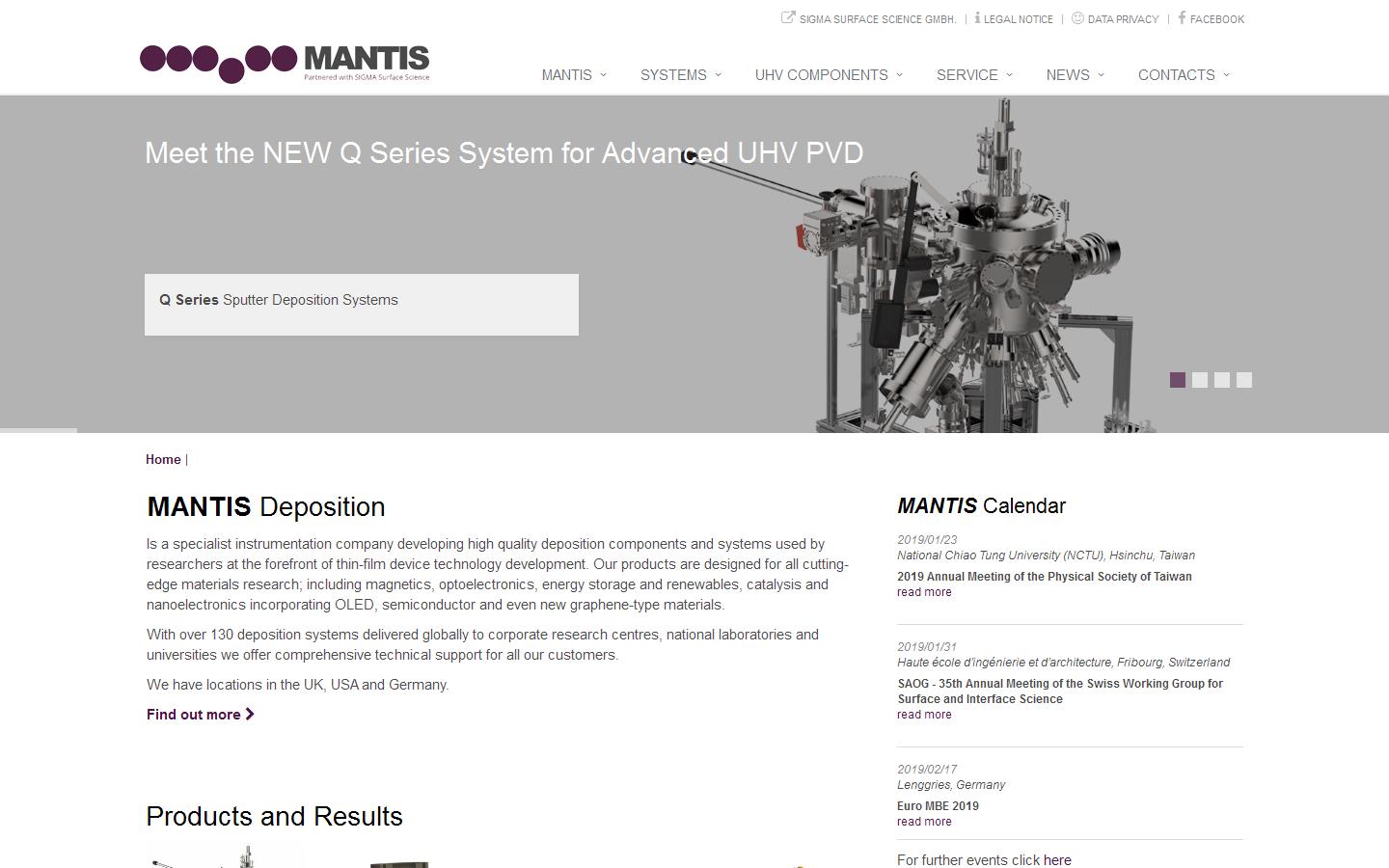 Mantis Deposition Website