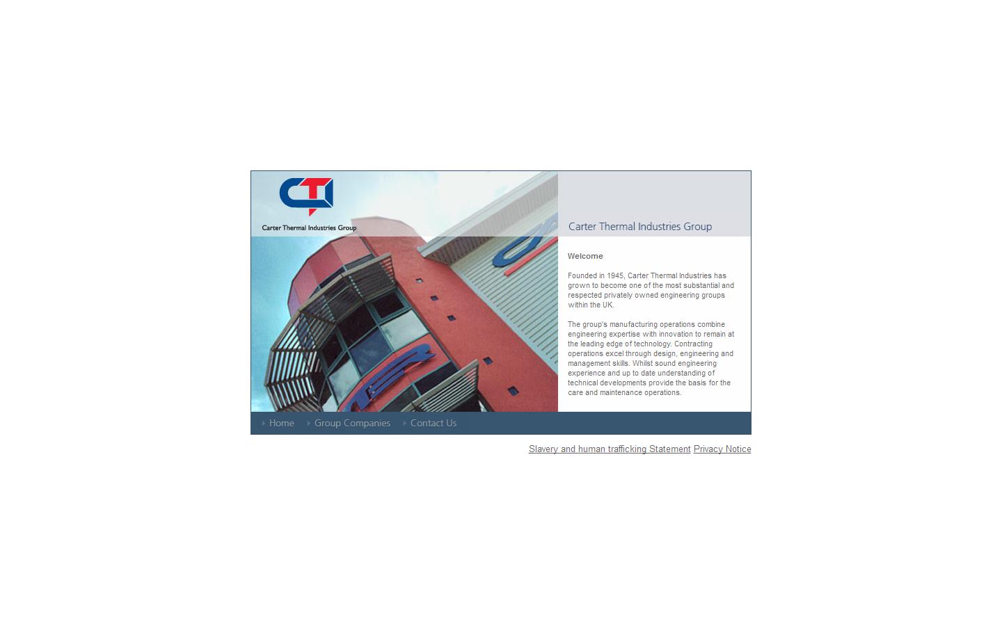 Carter Thermal Industries Website