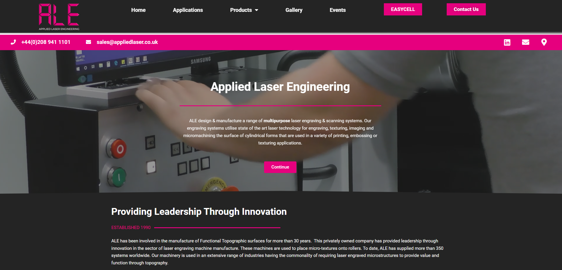 Applied Laser Engineering Website