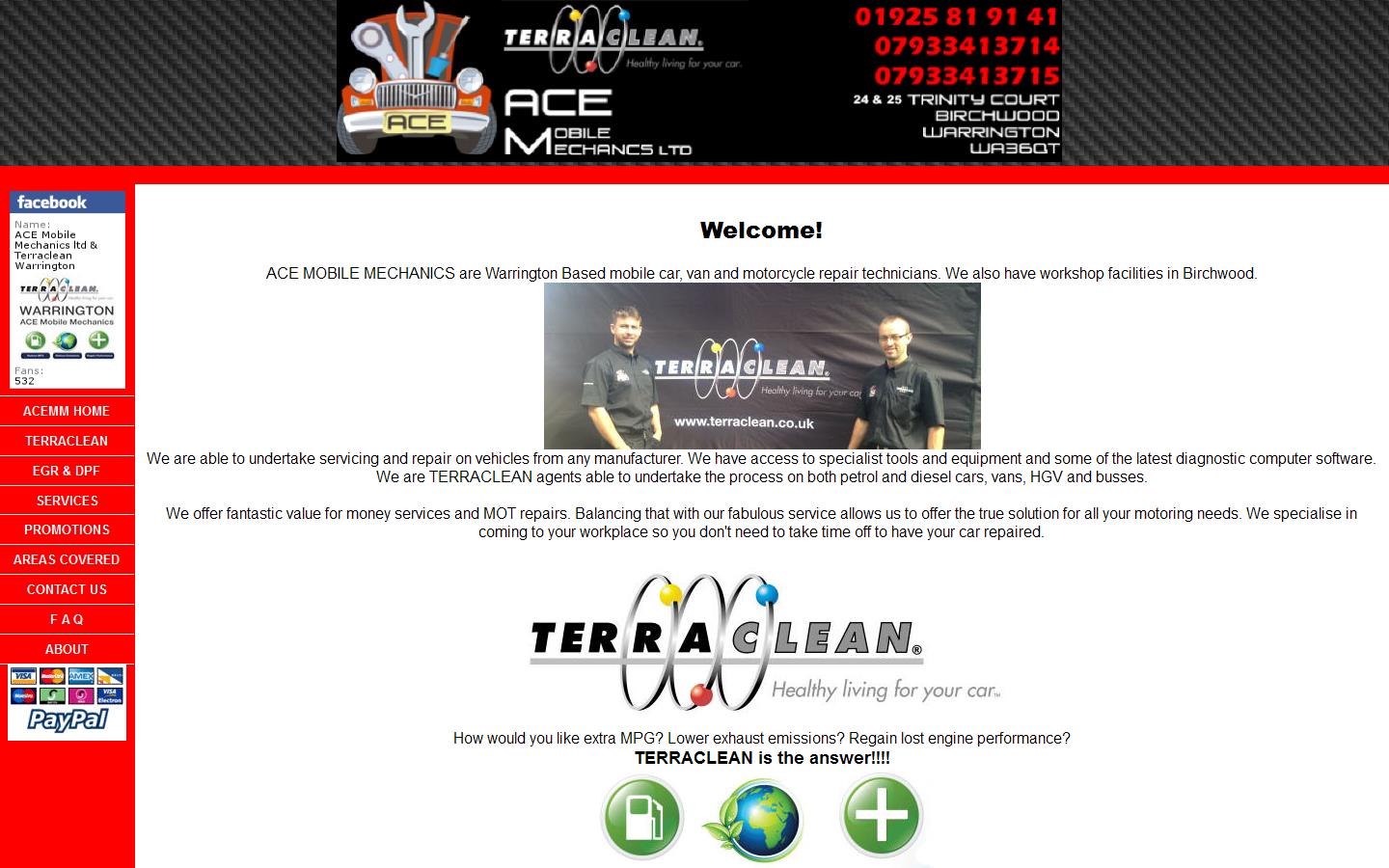 Ace Mobile Mechanics Website