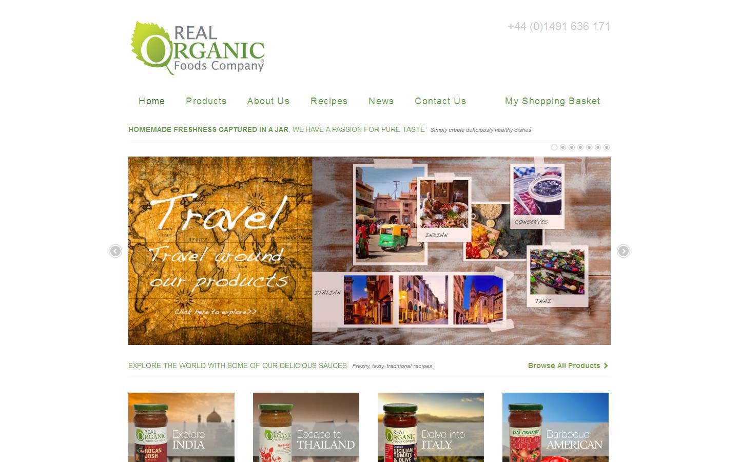 Real Organic Foods Website