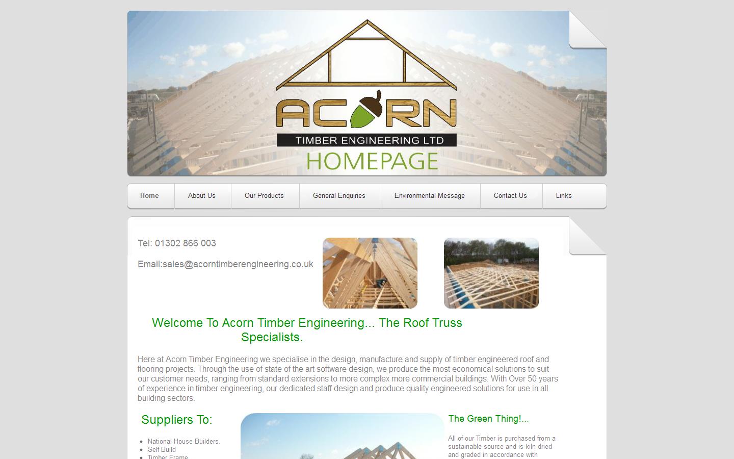 Acorn Timber Engineering Ltd Website