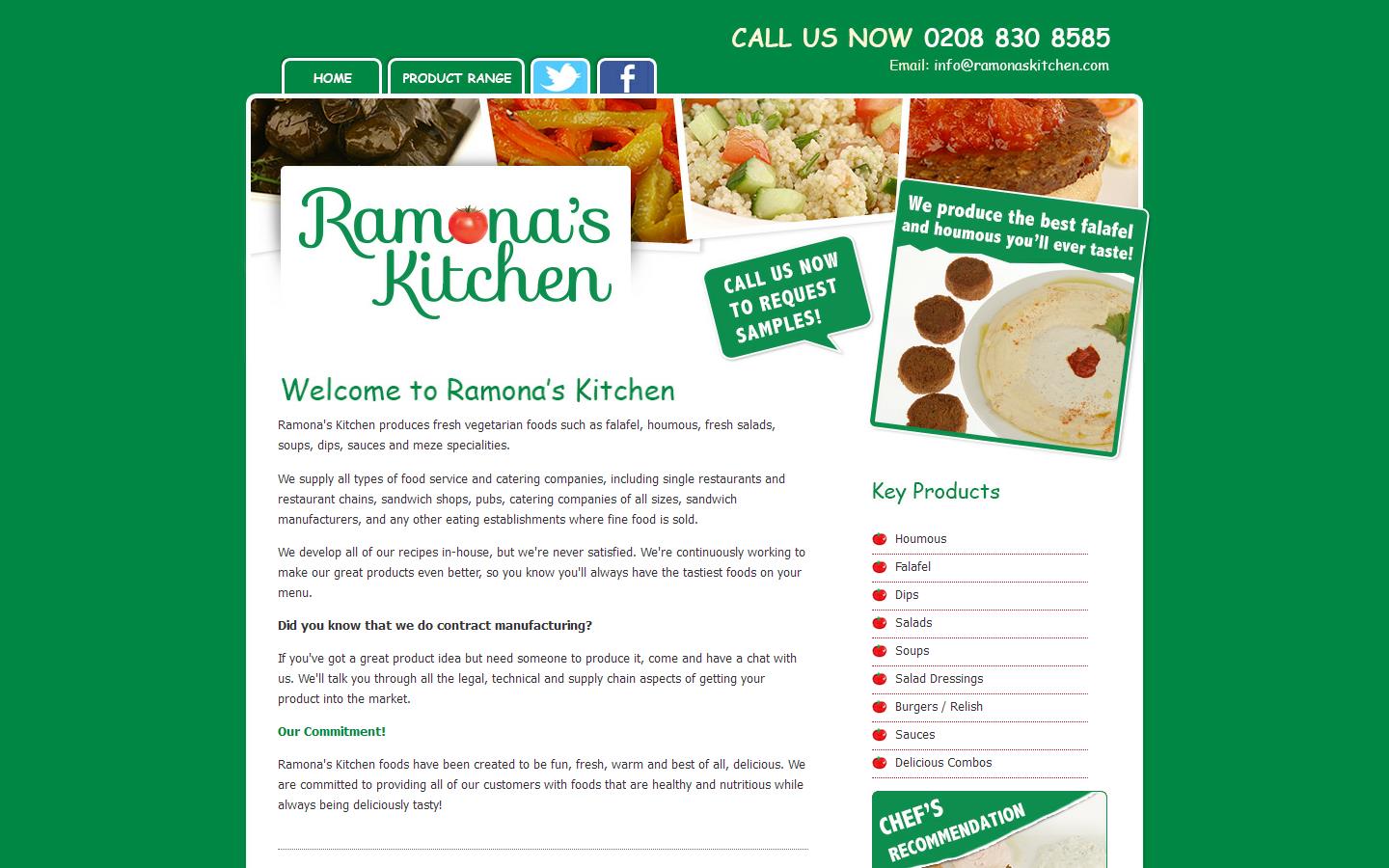 Ramona''s Kitchen Website